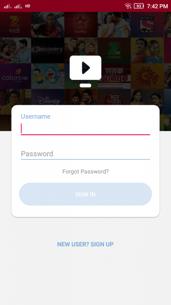 Jio TV username and password signup help