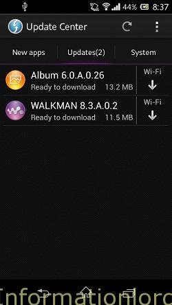 Album and Walkman update for Xperia Phones