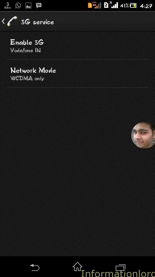Network MOde Xperia C