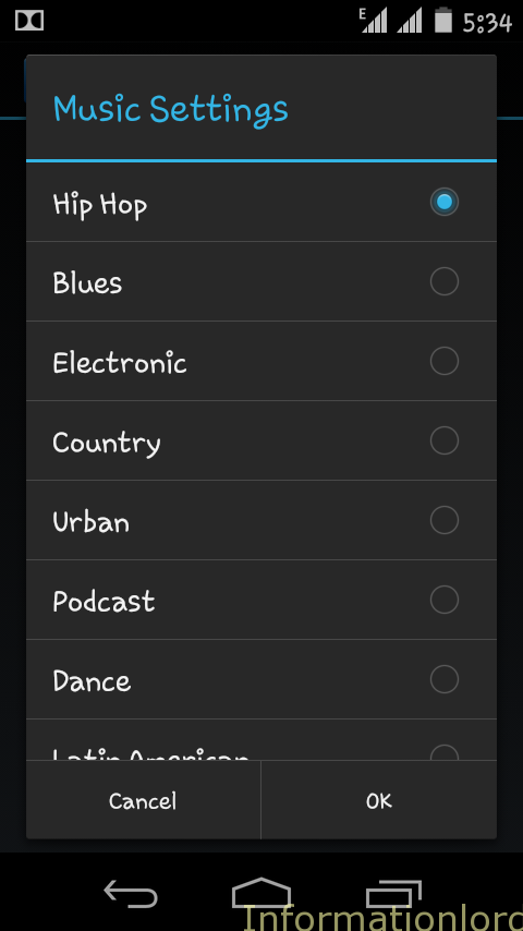 Music Settings in Dolby Mod