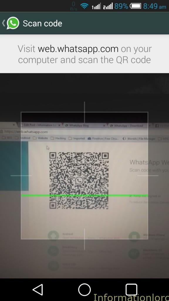 Scan whatsapp qr code from mobile to mobile