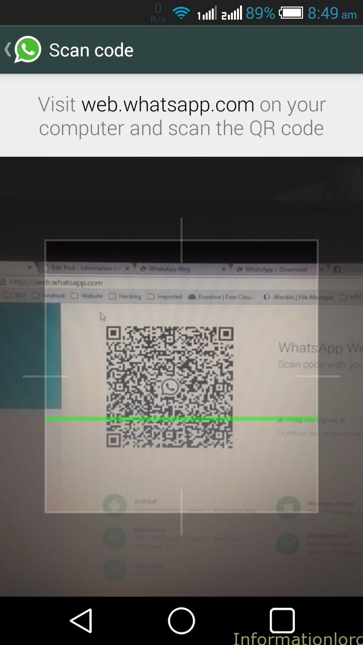 Scan whatsapp qr code from mobile to mobile