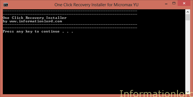 Recovery Installer Micromax YU