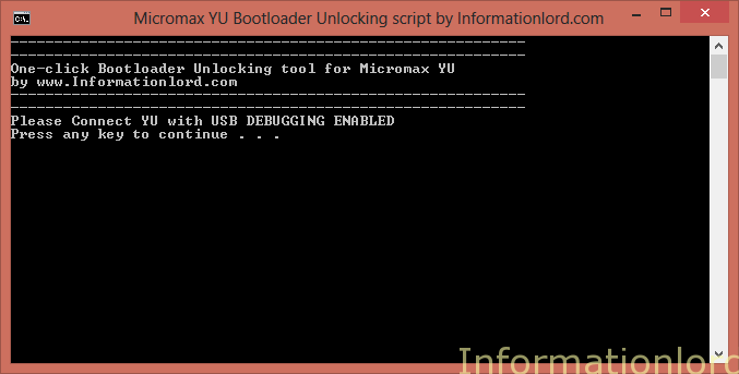 micromax yu unlock bootloader script