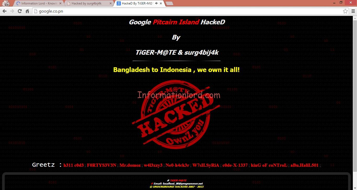 Google Pitcairn hacked, Pitcairn google domain hacked, Pitcairn domain google hack
