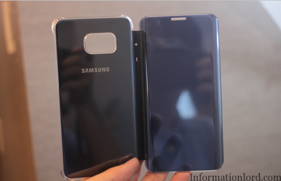 Samsung Black Glass Finish Flip Cover