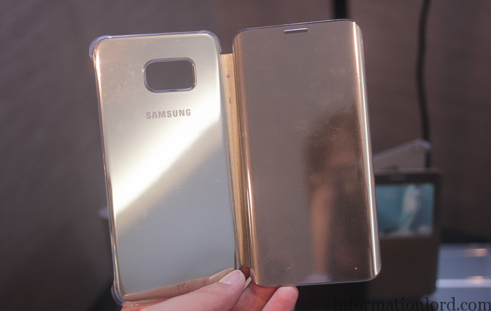 samsung Golden glass flip cover