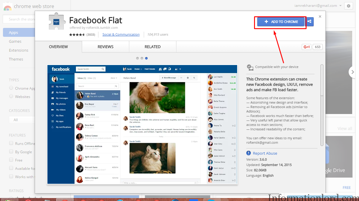 add facebook flat ui to chrome, add facebook material ui to chrome