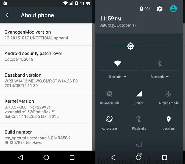 cyanogenmod 13 for android one phones, CM13 for Android One Phones, CM13 ROM for Android One