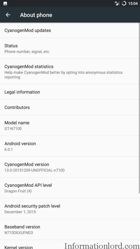 Cyanogenmod 13 for Note 2 N7100
