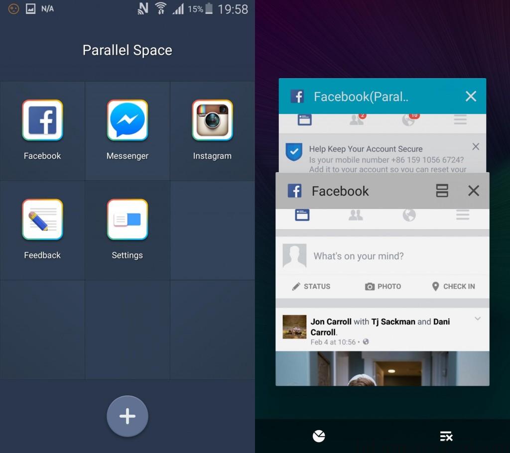 Dual Facebook On Same Android Phone using parallel Space