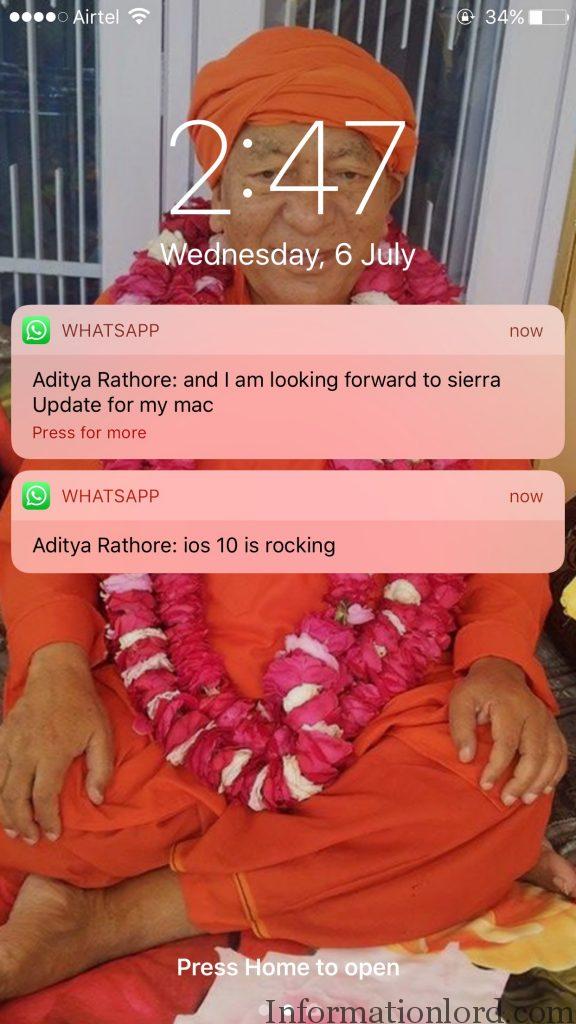 iOS 10 Lockscreen