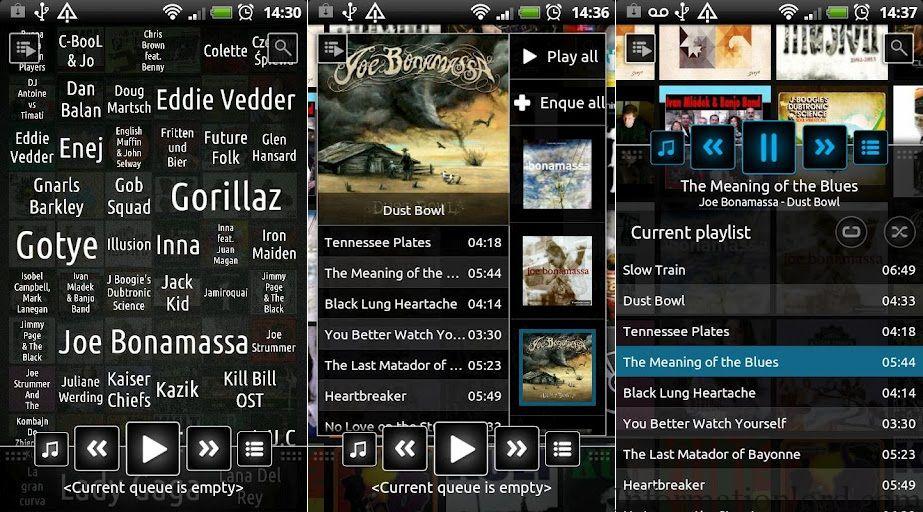 Black Skinned N7 Music Player for Android