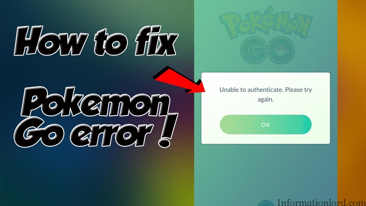 Easy method to solve pokemon go authenticate error