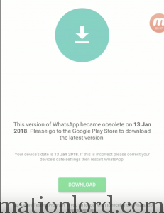 WhatsApp became Obsolete error fix for all devices 13Jan 2018