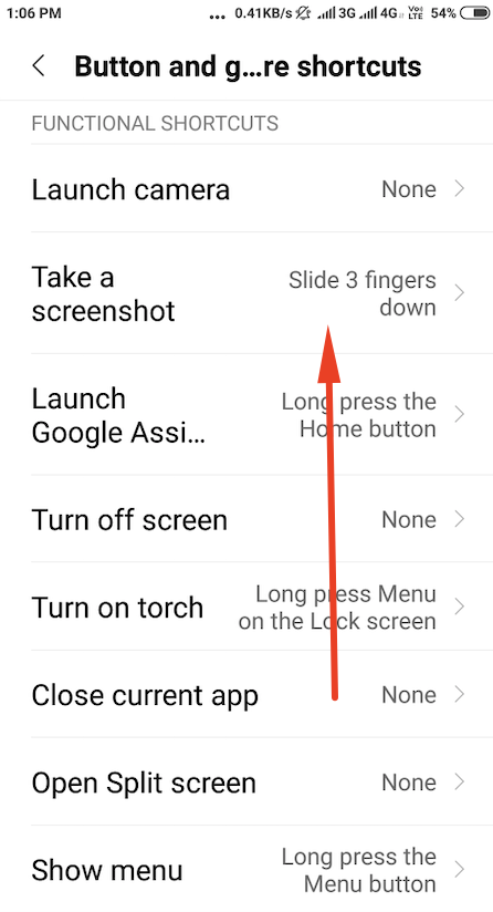 Easy Steps to take screenshot using Mi Mix 3 finger Scroll
